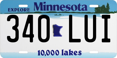 MN license plate 340LUI