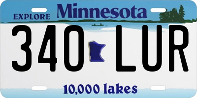 MN license plate 340LUR