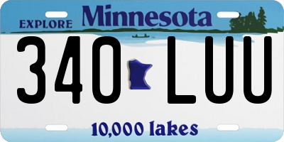 MN license plate 340LUU