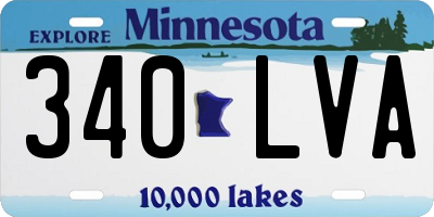 MN license plate 340LVA