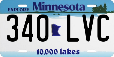 MN license plate 340LVC