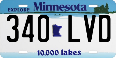 MN license plate 340LVD
