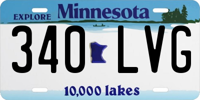 MN license plate 340LVG