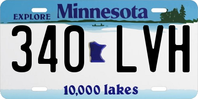 MN license plate 340LVH