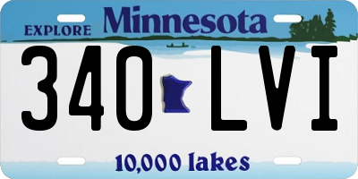 MN license plate 340LVI