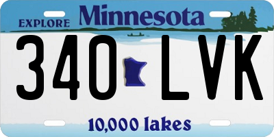 MN license plate 340LVK