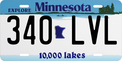 MN license plate 340LVL