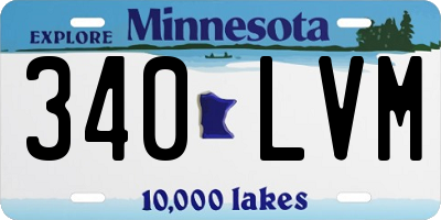 MN license plate 340LVM