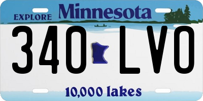 MN license plate 340LVO