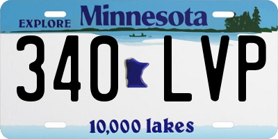 MN license plate 340LVP