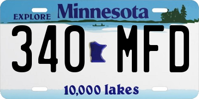 MN license plate 340MFD