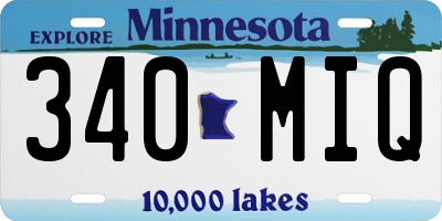 MN license plate 340MIQ