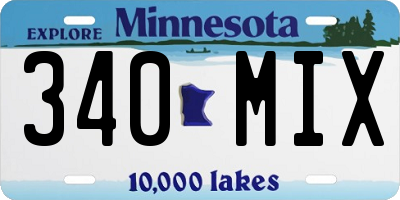 MN license plate 340MIX