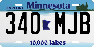 MN license plate 340MJB