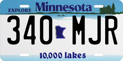 MN license plate 340MJR