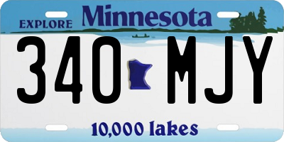 MN license plate 340MJY