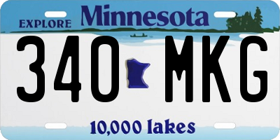 MN license plate 340MKG