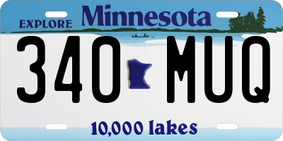 MN license plate 340MUQ