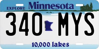 MN license plate 340MYS