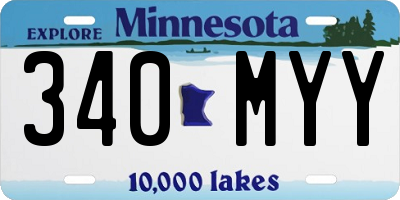 MN license plate 340MYY