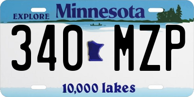 MN license plate 340MZP