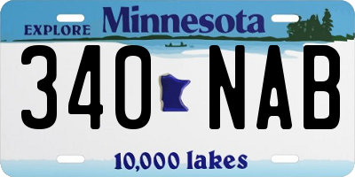 MN license plate 340NAB