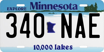 MN license plate 340NAE