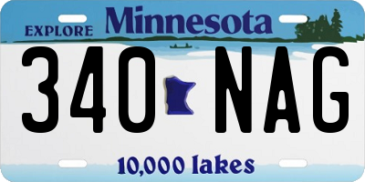 MN license plate 340NAG