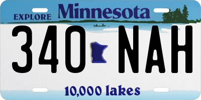 MN license plate 340NAH