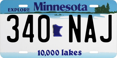MN license plate 340NAJ