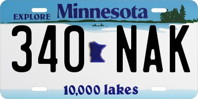 MN license plate 340NAK