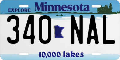 MN license plate 340NAL