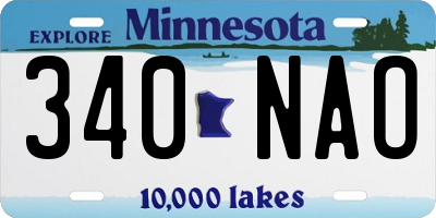 MN license plate 340NAO