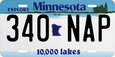 MN license plate 340NAP