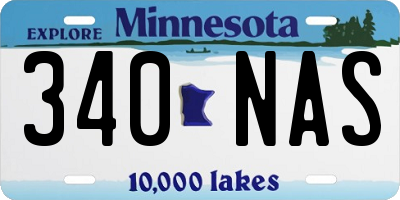 MN license plate 340NAS