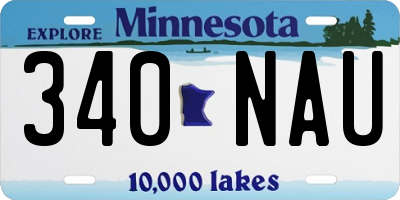 MN license plate 340NAU