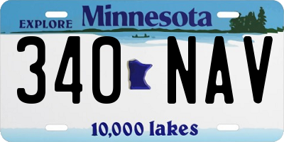 MN license plate 340NAV