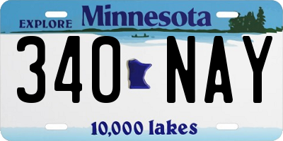 MN license plate 340NAY