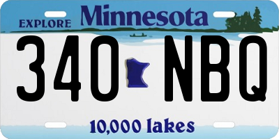 MN license plate 340NBQ