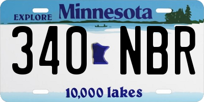 MN license plate 340NBR