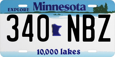 MN license plate 340NBZ