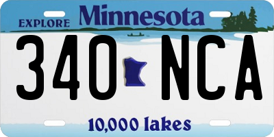MN license plate 340NCA