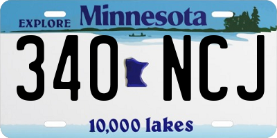 MN license plate 340NCJ