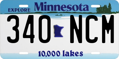 MN license plate 340NCM