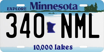 MN license plate 340NML