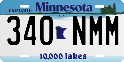 MN license plate 340NMM