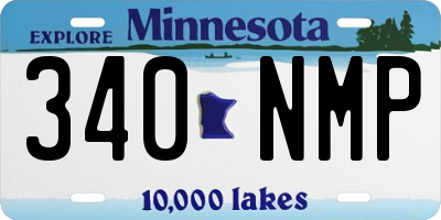 MN license plate 340NMP
