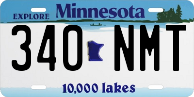 MN license plate 340NMT