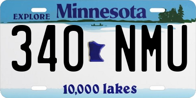 MN license plate 340NMU