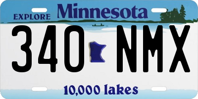 MN license plate 340NMX